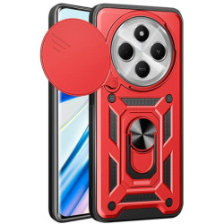 Θήκη Xiaomi Redmi 14C / Poco C75 Bodycell Armor Slide Ανθεκτική με Κάλυμμα για την Κάμερα & Μεταλλικό Ring Holder - Red (5206015080296)