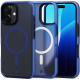 Θήκη iPhone 16 Spacecase Hybrid Fusion Mag Ημιδιάφανη Σκληρή με MagSafe - Dark Blue (5905719112394)
