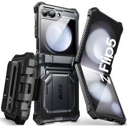 Θήκη Samsung Galaxy Z Flip5 Supcase i-Blason Armorbox Ανθεκτική με Κλιπ Ζώνης & Kickstand - Black (843439124042)