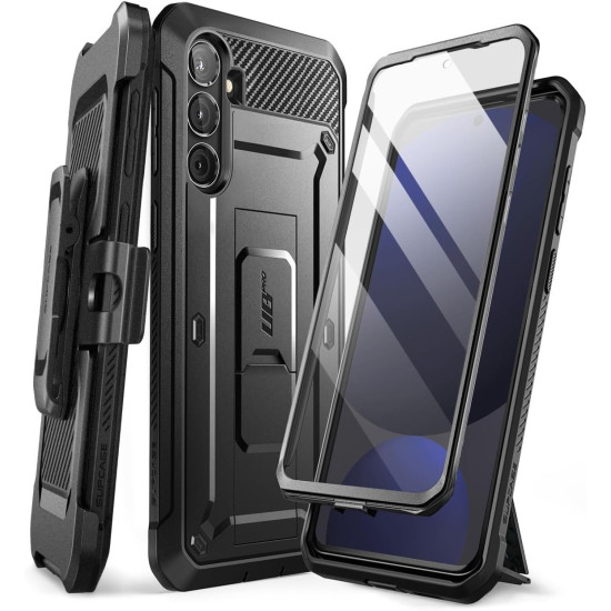 Θήκη Samsung Galaxy S24 FE Supcase Unicorn Beetle Pro Ανθεκτική Full Body 360° με KickStand - Black (843439151581)