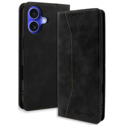 Θήκη iPhone 16 Plus Bodycell Book Case Πορτοφόλι - Black (5206015079672)