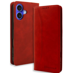 Θήκη iPhone 16 Plus Bodycell Book Case Πορτοφόλι - Red (5206015079696)