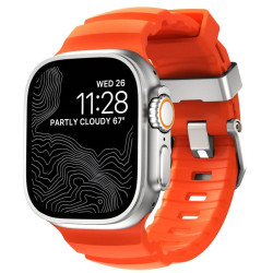 Λουράκι Apple Watch Ultra/SE/11/10/9/8/7/6/5/4 (49/46/45/44mm) Nomad Rocky Point Band Αδιάβροχο FKM & Τιτάνιο - Magma / Natural (NM014872858)