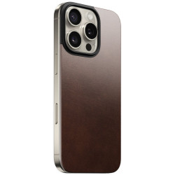 Κάλυμμα iPhone 16 Pro Nomad Magnetic Leather Back Horween Μαγνητικό Δερμάτινο Πλάτης με MagSafe - Rustic Brown (NM01362685)