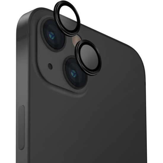 Tempered Glass iPhone 15 / 15 Plus Spacecase QuickFit Camera Glass Αντιχαρακτικό Γυαλί Προστασίας για Φακό Κάμερας 2 Τεμάχια - Black (5905719112646)