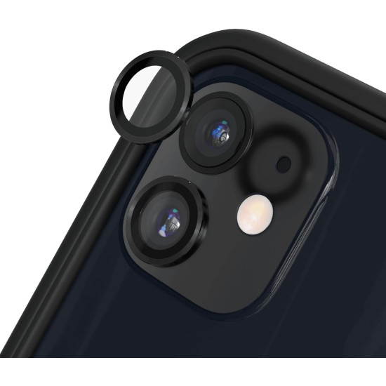 Tempered Glass iPhone 12 / 12 mini / 11 Spacecase QuickFit Camera Glass Αντιχαρακτικό Γυαλί Προστασίας για Φακό Κάμερας 2 Τεμάχια - Black (5905719112585)