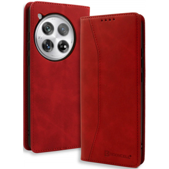 Θήκη OnePlus 12 Bodycell Book Case Πορτοφόλι - Red (5206015079788)