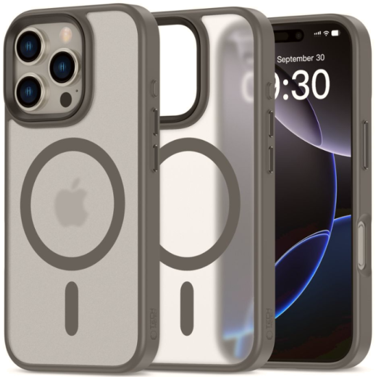Θήκη iPhone 16 Pro Max Tech-Protect MagMat Σκληρή Ημιδιάφανη με MagSafe - Matte Titanium (5906302372294)