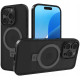 Θήκη iPhone 16 Pro Spacecase Ring Pro Mag Σκληρή με MagSafe & KickStand - Black (5905719112202)