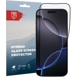 Hybrid Glass iPhone 16 Pro Max Rosso FullFace Αντιχαρακτικό Υβριδικό Προστατευτικό Οθόνης - Black (8719246461095)
