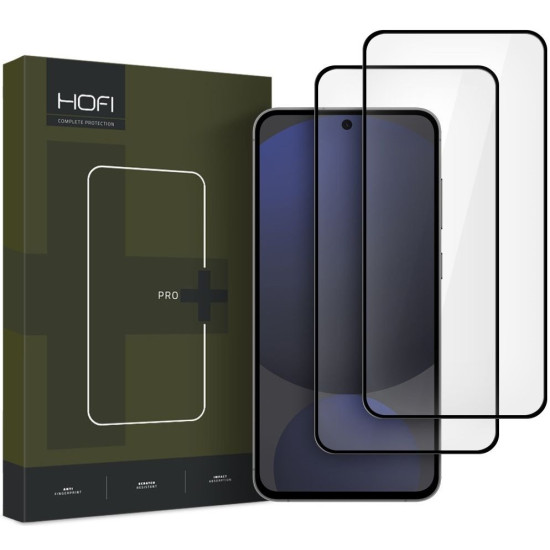 Tempered Glass Samsung Galaxy S24 FE Hofi Premium Pro+ Αντιχαρακτικό Γυαλί Προστασίας FullFace Οθόνης 2 Τεμάχια - Black (5906302371075)