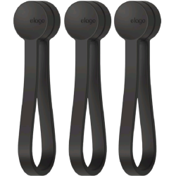 Οργανωτής Καλωδίων Elago Magnet Cable Tie Μαγνητικό από Premium Σιλικόνη 3 Τεμάχια - Black (ECA-MAGTIE-BK)