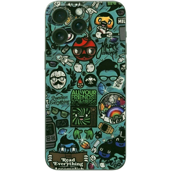 Αυτοκόλλητο Skin Προστασίας Πλάτης iPhone 15 Pro Gams Premium Vinyl Skin Back Plate - 3D BloodVector (GAMS-VNL-SKIN-BV-001-076)