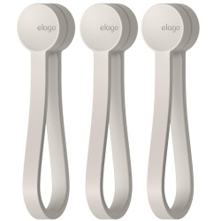 Οργανωτής Καλωδίων Elago Magnet Cable Tie Μαγνητικό από Premium Σιλικόνη 3 Τεμάχια - Stone (ECA-MAGTIE-ST)