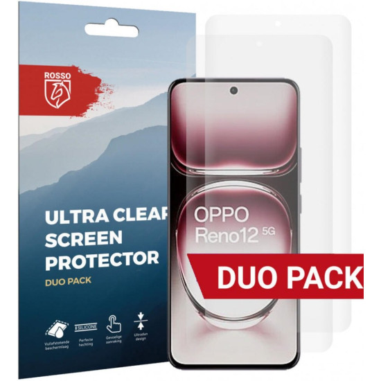 Μεμβράνη Προστασίας Oppo Reno12 Rosso Ultra Clear Screen Protector Οθόνης 2 Τεμάχια - Clear (8719246458866)