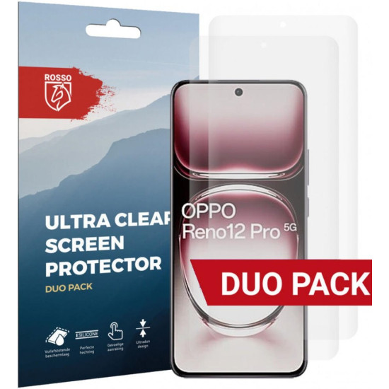 Μεμβράνη Προστασίας Oppo Reno12 Pro Rosso Ultra Clear Screen Protector Οθόνης 2 Τεμάχια - Clear (8719246458873)