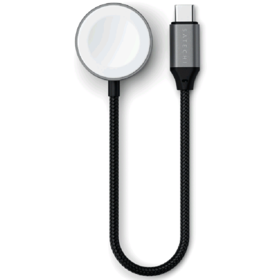 Καλώδιο Type-C Satechi Fast Charging Cable σε Μαγνητικό Γρήγορο Φορτιστή για Apple Watch / AirPods 5W 19cm - Space Gray (ST-QCAWM)