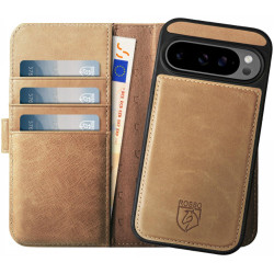 Θήκη Google Pixel 9 Pro XL Rosso Elite Δερμάτινο Πορτοφόλι με MagSafe - Light Brown (8719246461835)