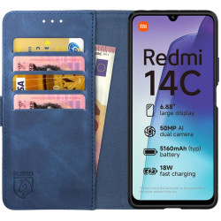 Θήκη Xiaomi Redmi 14C / Poco C75 Rosso Element PU Πορτοφόλι - Blue (8719246465710)