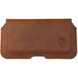 Universal Θήκη Rosso Deluxe Belt Case Δερμάτινη Ζώνης για Smartphones / Κινητά 18 x 9.5 cm - Brown (8719246461927)