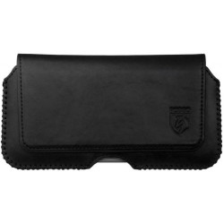 Universal Θήκη Rosso Deluxe Belt Case Δερμάτινη Ζώνης για Smartphones / Κινητά 18 x 9.5 cm - Black (8719246461910)