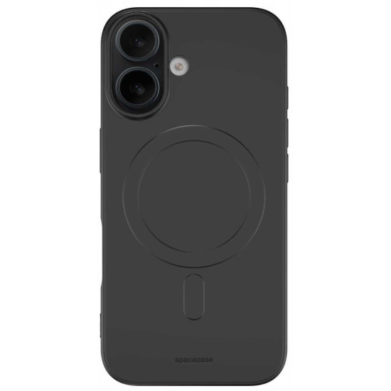 Θήκη iPhone 16 Spacecase Silicone Magnetic Case Σιλικόνης με MagSafe - Black (5905719111649)