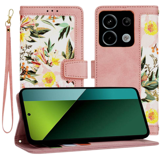 Θήκη Xiaomi Redmi Note 13 Pro 5G / Poco X6 Techsuit FlipCraft Πορτοφόλι από Οικολογικό Δέρμα με Αποσπώμενο Λουράκι Χειρός - Sweetheart Pink (5949419166769)