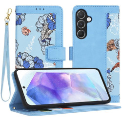 Θήκη Samsung Galaxy A55 Techsuit FlipCraft Πορτοφόλι από Οικολογικό Δέρμα με Αποσπώμενο Λουράκι Χειρός - Vibrant Blue (5949419166394)