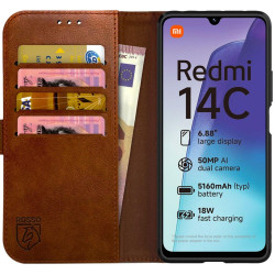 Θήκη Xiaomi Redmi 14C / Poco C75 Rosso Element PU Πορτοφόλι - Brown (8719246465741)