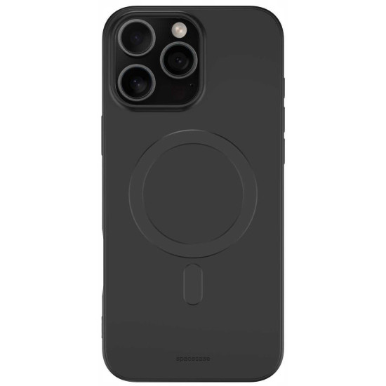 Θήκη iPhone 16 Pro Max Spacecase Silicone Magnetic Case Σιλικόνης με MagSafe - Black (5905719111694)