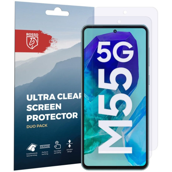 Μεμβράνη Προστασίας Samsung Galaxy M55 Rosso Ultra Clear Screen Protector Οθόνης 2 Τεμάχια - Clear (8719246458712)