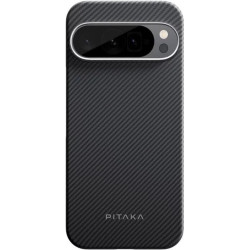 Θήκη Google Pixel 9 Pro XL Pitaka Ultra-Slim MagEZ Case 6 Aramid Fiber Body με MagSafe 1.00mm 600D - Black / Grey / Twill (GPPB2402)