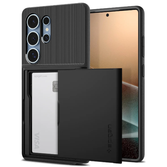 Θήκη Samsung Galaxy S25 Ultra Spigen Slim Armor CS Ανθεκτική με Υποδοχή για Κάρτες - Black (ACS08967)