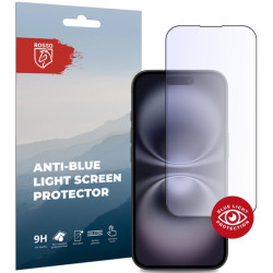 Tempered Glass iPhone 16 Rosso Anti-Blue Light FullFace Αντιχαρακτικό Γυαλί Προστασίας Οθόνης - Black (8719246460982)