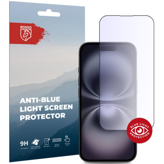 Tempered Glass iPhone 16 Rosso Anti-Blue Light FullFace Αντιχαρακτικό Γυαλί Προστασίας Οθόνης - Black (8719246460982)