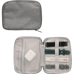 Θήκη KWmobile Sleeve Μεταφοράς και Αποθήκευσης για Λουράκια & Αξεσουάρ Smartwatch - Grey (KWM000025KB001C)
