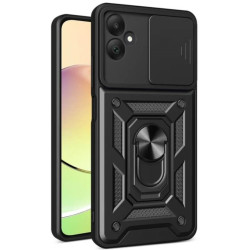 Θήκη Samsung Galaxy A06 Bodycell Armor Slide Ανθεκτική με Κάλυμμα για την Κάμερα & Μεταλλικό Ring Holder - Black (5206015078842)