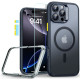Θήκη & Tempered Glass iPhone 16 Pro Max ESR Classic Pro Set Ανθεκτική με MagSafe / Εναλλάξιμα Κουμπιά & Αντιχαρακτικό Γυαλί Προστασίας Οθόνης - Frosted Black (4894240221853)