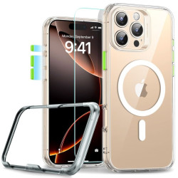 Θήκη & Tempered Glass iPhone 16 Pro Max ESR Classic Pro Set Ανθεκτική με MagSafe / Εναλλάξιμα Κουμπιά & Αντιχαρακτικό Γυαλί Προστασίας Οθόνης - Clear (4894240221839)