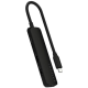 Αντάπτορας Satechi 4in1 USB-C Slim Multiport 4K Adapter Type-C (male) σε 2 x USB-A 10Gbps 1 x Type-C 85W 1 x HDMI 4K - Black (ST-P4SK)