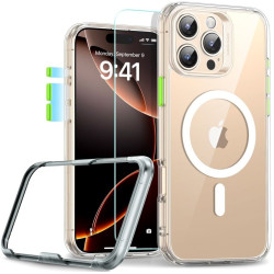Θήκη & Tempered Glass iPhone 16 Pro ESR Classic Pro Set Ανθεκτική με MagSafe / Εναλλάξιμα Κουμπιά & Αντιχαρακτικό Γυαλί Προστασίας Οθόνης - Clear (4894240221877)