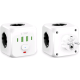 Πολύπριζο Tech-Protect PCL3X4 Universal Power Socket με 3 x Υποδοχές AC 240V & Διακόπτη / 2 x USB-A / 2 x Type-C 2.1A - White (5906302372096)