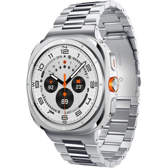 Λουράκι Samsung Galaxy Watch Ultra 2025 / 2024 47mm Spigen Modern Fit 316L από Premium Ανοξείδωτο Ατσάλι - Silver (AMP08823)