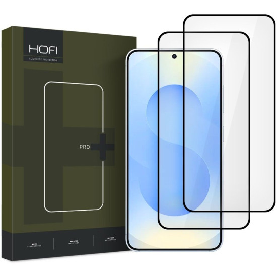 Tempered Glass Samsung Galaxy S25 Hofi Premium Pro+ Αντιχαρακτικό Γυαλί Προστασίας FullFace Οθόνης 2 Τεμάχια - Black (5906302322022)