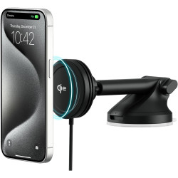 Βάση Κινητών Αυτοκινήτου iOttie Velox Mini Qi2 για Ταμπλό / Παρμπρίζ με Βεντούζα / Ασύρματη Μαγνητική Φόρτιση MagSafe 15W & Φορτιστής Αυτοκινήτου 20W - Black (VLXWCG213)