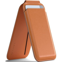 Θήκη / Πορτοφόλι Satechi Vegan Wallet Stand με MagSafe για Κάρτες / Αναδιπλούμενη Βάση από Δέρμα Vegan - Orange (ST-VLWO)