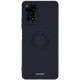 Θήκη Xiaomi Redmi Note 11 Pro / Redmi Note 12 Pro 4G Spacecase Silicone Ring Σιλικόνης με Μεταλλικό Μαγνητικό Ring Holder - Black (5905719015138)