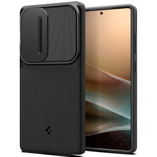 Θήκη Samsung Galaxy S25 Ultra Spigen Optik Armor με Κάλυμμα για την Κάμερα - Black (ACS08969)