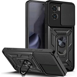Θήκη Xiaomi Poco X7 Pro Tech-Protect Camshield Pro Ανθεκτική με Κάλυμμα για την Κάμερα & Ring Holder - Matte Black (5906302361359)