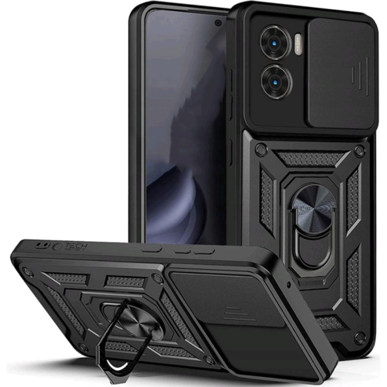 Θήκη Xiaomi Poco X7 Pro Tech-Protect Camshield Pro Ανθεκτική με Κάλυμμα για την Κάμερα & Ring Holder - Matte Black (5906302361359)
